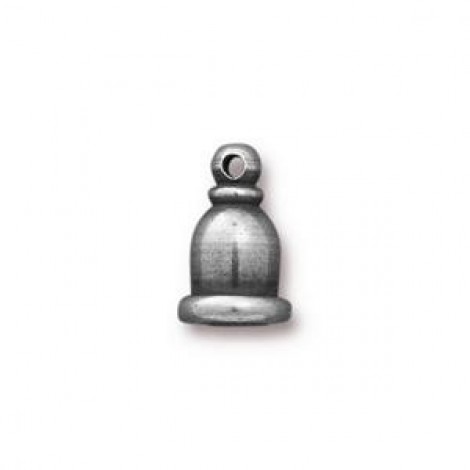 4mm ID TierraCast Taj Cord End Caps - Tin Oxide - Pack of 2 4mm ID TierraCast Taj Cord End Caps - Tin Oxide - Pack of 2