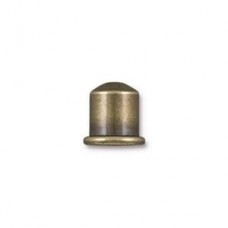6mm ID TierraCast Cupola Cord Ends - Brass Oxide - Pack of 2