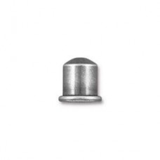 6mm ID TierraCast Cupola Cord Ends - Tin Oxide - Pack of 2