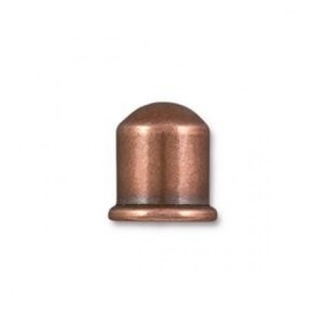 8mm ID TierraCast Cupola Cord End - Antique Copper