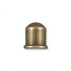 8mm ID TierraCast Cupola Cord End - Ant Brass Oxide - Pack of 2