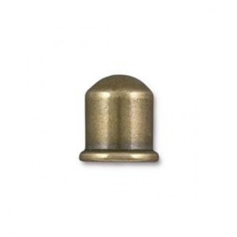 8mm ID TierraCast Cupola Cord End - Ant Brass Oxide
