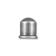 8mm ID TierraCast Cupola Cord End - Tin Oxide - Pack of 2