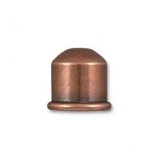 10mm ID TierraCast Cupola Cord End - Antique Copper - Pack of 2