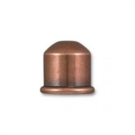 10mm ID TierraCast Cupola Cord End - Antique Copper