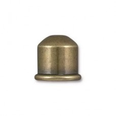 10mm ID TierraCast Cupola Cord End - Ant Brass Oxide