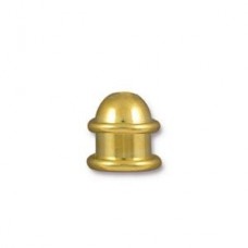 6mm TierraCast Capitol Cord End Caps - Gold Plated