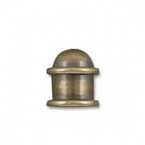 8mm TierraCast Capitol Cord End Caps - Brass Oxide