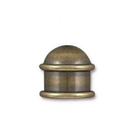 10mm TierraCast Capitol Cord End Caps - Brass Oxide