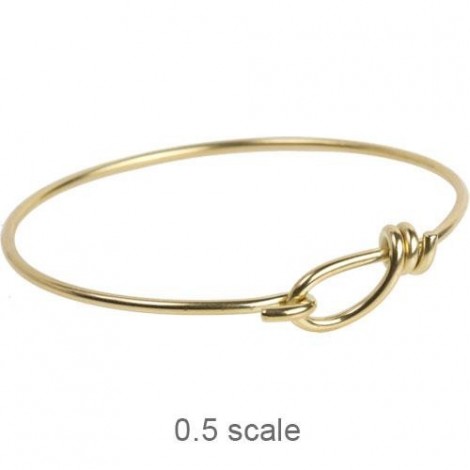 12ga TierraCast Bright Brass Wire Bracelet