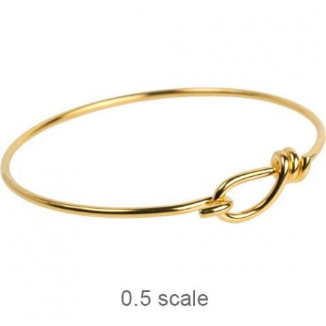 12ga TierraCast Gold Plated Brass Wire Bracelet