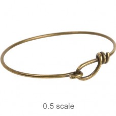 12ga TierraCast Brass Oxide Wire Bracelet