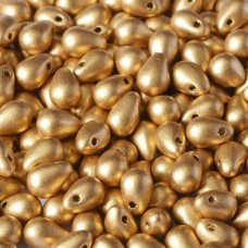 4x6mm Czech Side Drill Teardrops - Aztec Gold - Pack of 20