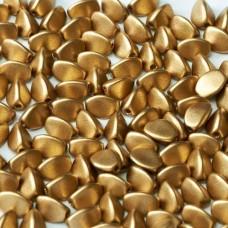 5x3mm Czech Pinch Beads - Aztec Gold - Pack of 50