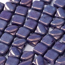 6mm Silky 2-Hole Beads - Turq Lila Vega Luster - Pack of 40