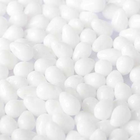 4x6mm Czech Side Drill Teardrops - Chalk White - Pack of 20 4x6mm Czech Side Drill Teardrops - Chalk White - Pack of 20