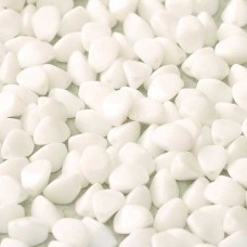5x3mm Czech Pinch Beads - Chalk White - Pack of 50