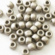 3/0 Toho Seed Beads - Metallic Frosted Antique Silver