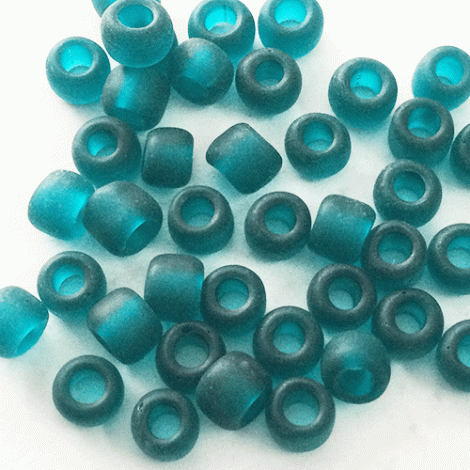 3/0 Toho Seed Beads - Transparent Frosted Teal