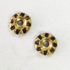 6mm TierraCast Teke Spacer Beads - Antique Gold - Pack of 10