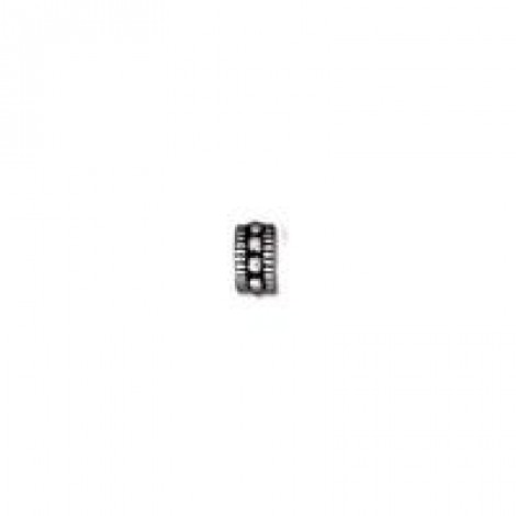 4mm TierraCast Rococo Spacers - Antique Silver - Pack of 10