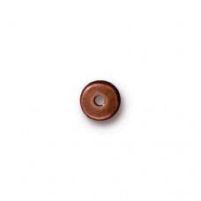 6mm TierraCast Heishi Disk Beads - Antique Copper Plated - Pack of 10