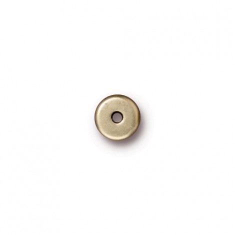 6mm TierraCast Heishi Disk Beads - Brass Oxide