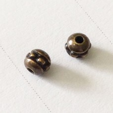3mm TierraCast 8/0 Beaded Seed Beads - Brass Oxide - Pack of 48