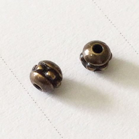 3mm TierraCast 8/0 Beaded Seed Beads - Brass Oxide - Pack of 48