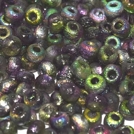 6/0 Czech Seed Beads - Crystal Etched Magic Orchid