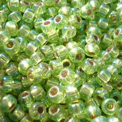 6/0 Miyuki Seed Beads - Silverlined Chartreuse AB