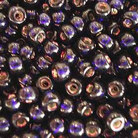 6/0 Miyuki Seed Beads - Silver Lined Dark Purple - 20gm