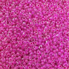 6/0 Matsuno Seed Beads - Pink Lined Crystal - 12.5gm