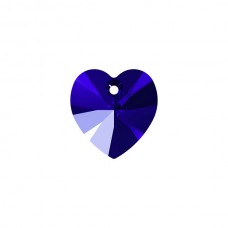 10mm Swarovski 6228 Crystal Heart Drops - Majestic Blue