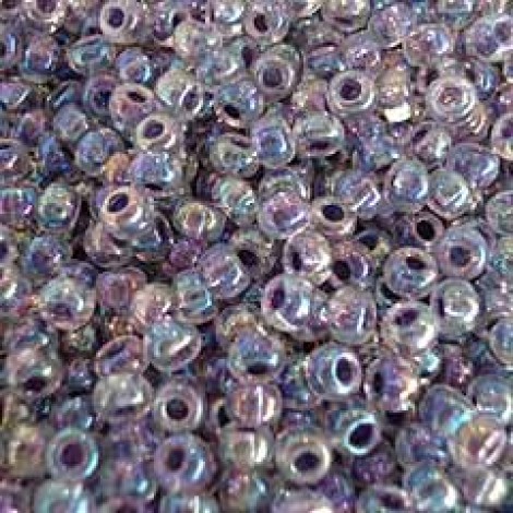 6/0 Miyuki Seed Beads - Amethyst Lined Crystal AB