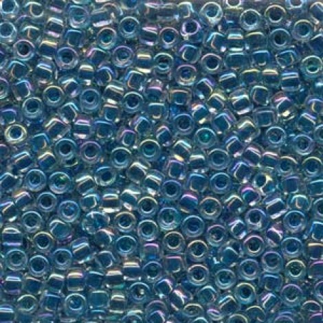 6/0 Miyuki Seed Beads - Blue-Green Lined Crystal - 12.5gm