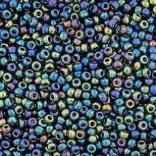 6/0 Miyuki Seed Beads - Metallic Variegated Blue Iris - 20gm