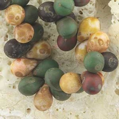 5x7mm Czech Drops - Old World Picasso Mix - Pack of 20