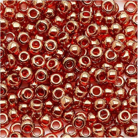 8/0 Toho Seed Beads - Gold Lustered African Sunset - 18-19gm