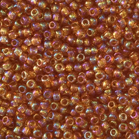 8/0 Toho Seed Beads - Topaz Transparent Rainbow