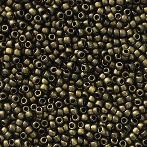 8/0 Toho Seed Beads - Hybrid Metallic Suede Brown - 8-9gm