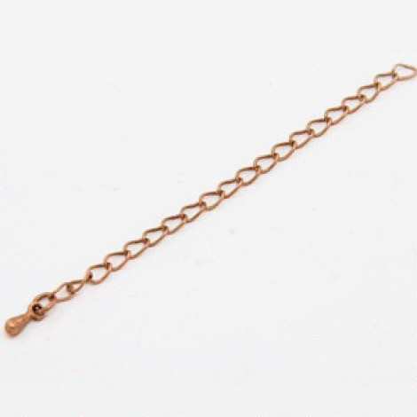 65mm Ant Red Copper Necklace Extension Chain with Teardrop