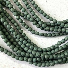 3mm Czech Firepolish Beads - Forest Shade - Pack of 50