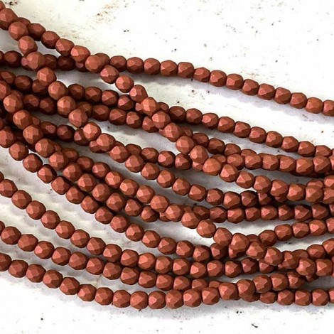 3mm Czech Firepolish Beads - Ember Sunset - Pack of 50 3mm Czech Firepolish Beads - Ember Sunset - Pack of 50