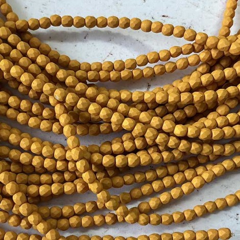 3mm Czech Firepolish Beads - Gilded Dusk - Pack of 50