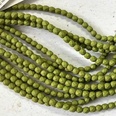 4mm Czech Fire Polished Beads - Verdant Glow - Pack of 50