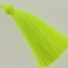 77mm Turkish Silk Thread Long Tassels - Neon Yellow