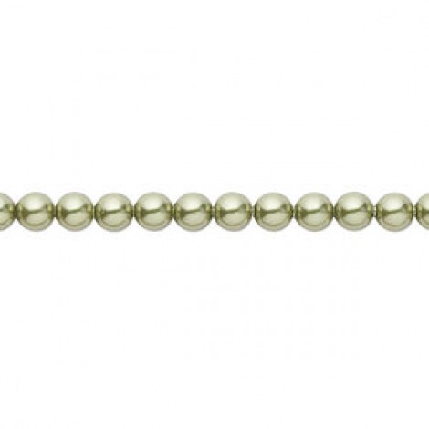 4mm Swarovski Crystal Pearls - Light Green - Pack of 10
