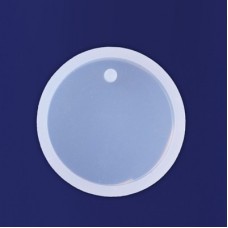 25mm Round Silicone Resin Pendant Mould with Hole