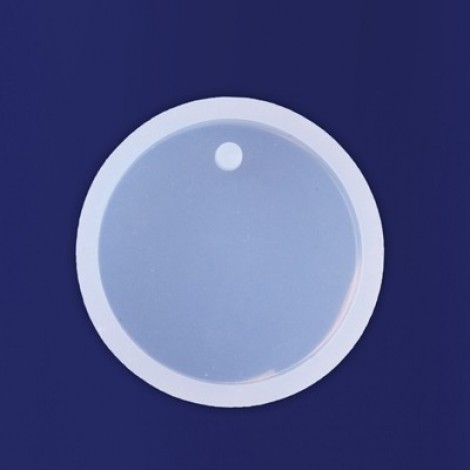 25mm Round Silicone Resin Pendant Mould with Hole